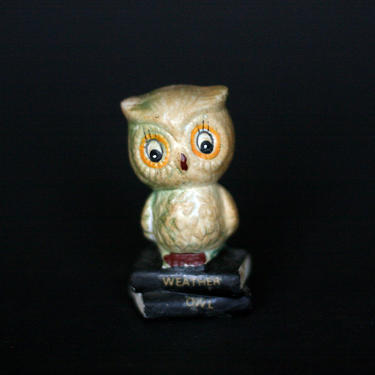 vintage bisque owl 'weather owl' 