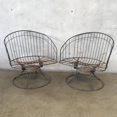 Pair of Homecrest Swivel Barrel Rocking Chairs