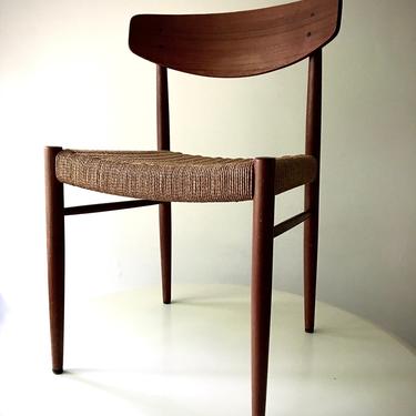 Rare Set of 10 Dining Chair Mid Century Modern Vintage Lounge Danish Denmark Teak Paper Cord 