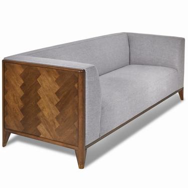Walnut Mid Century Sofa 3 Seater, Wood frame sofa, Mid Century sofa  - Bella Collection - Ekais 