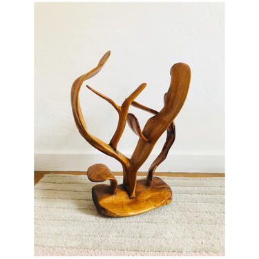 Large Vintage Freeform abstract Wood Sculpture 