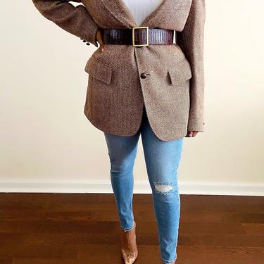 Vintage Herringbone Blazer - M/L 