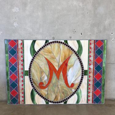 Vintage &quot;M&quot; Stained Glass
