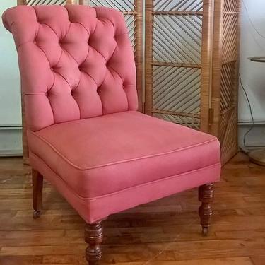 Rose Tufted Slipper Chair