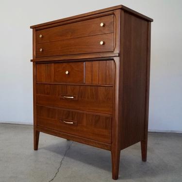 Mid-century Modern Highboy Dresser in Walnut - Professionally Refinished! 