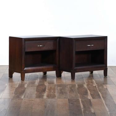 Pair Contemporary Art Deco Style Nightstands