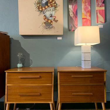 Pair of Local Artist Made Nightstands / Side Tables