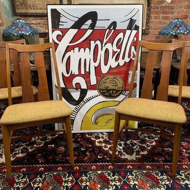 Signed pop art print with mid-century modern dining chairs (4)