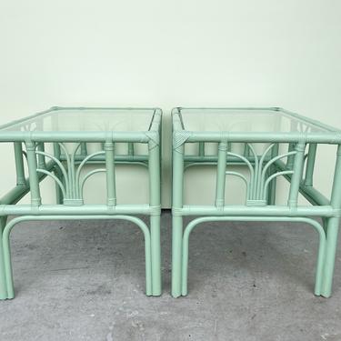 Pair of Sea Green End Tables