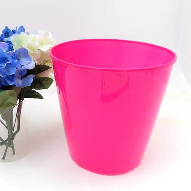 Trash Can Pink Inspired Mid Century Color Plastic Waste Receptacle Garbage Bin Basket Bathroom Office Decor Baby Home Decor 
