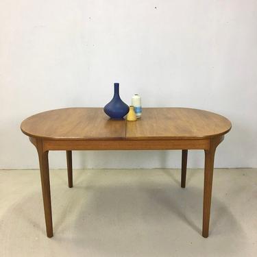 Nathan of Britain Danish Modern Teak Dining Table with Butterfly Leaf 