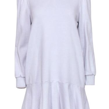 La Vie Rebecca Taylor - Lavender Shift Sweatshirt Dress w/ Ruffled Hem Sz M