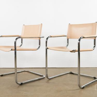 Breuer Style Chrome and Leather Chairs