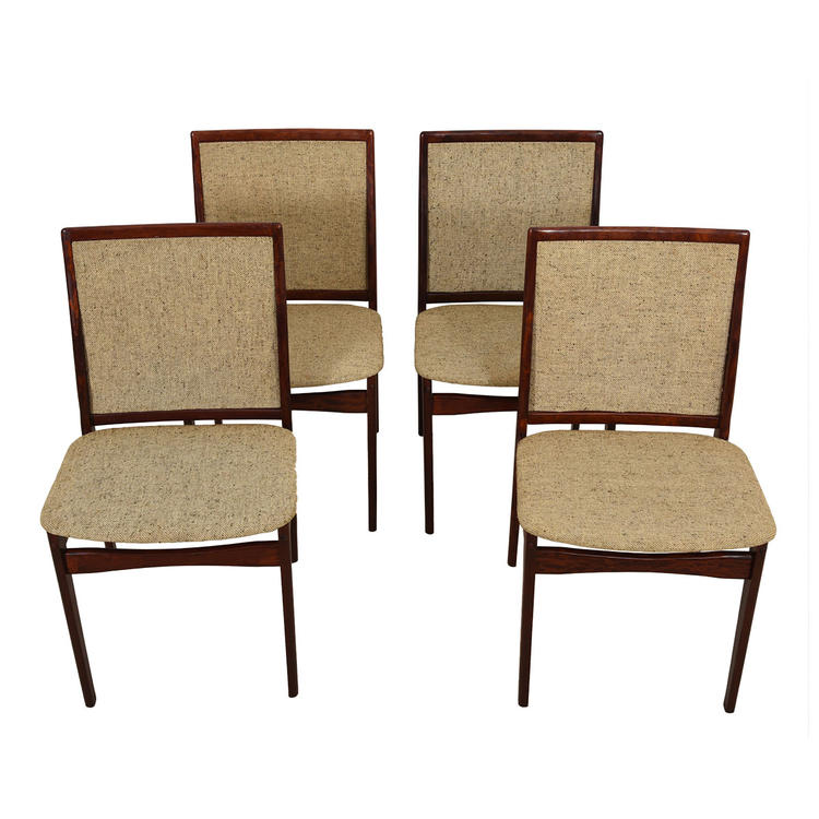 Set of 4 Danish Modern Rosewood Dining Chairs