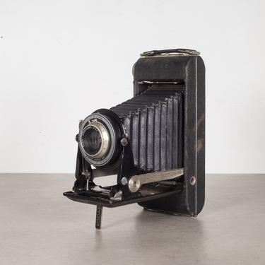 Antique Small Kodak Kodex No. 1 Folding Camera and Leather Case c.1930s