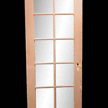 Antique 10 Lite Wood French Door 79.5 x 30.25