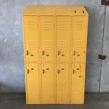 Yellow Industrial Eight Door Lockers