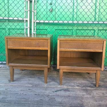 Mid Century End Tables w Drawer by Kroehler 