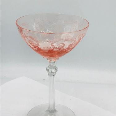 Vintage Fostoria Versailles Pink/Rose Cocktail Champagne/Tall Sherbet Glass Rare Find 