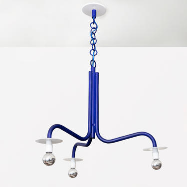 Jonas Bohlin 3-arm chandelier in Ultramarine Blue (C)