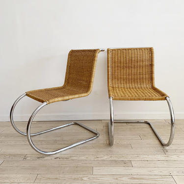 1970s Mies Van der Rohe MR Cantilever Chairs-Pair