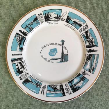 Vintage 1962 Seattle World&#8217;s Fair Plate with Scenes of Washington State!