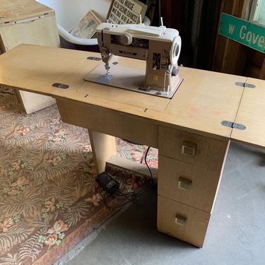 Mid century Singer sewing machine desk
