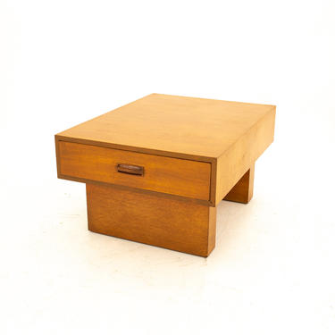 Danish Style Mid Century Teak and Rosewood End Table - mcm 