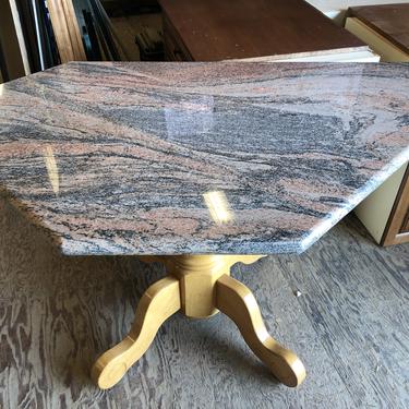 Oddly Shaped Marble Top Table