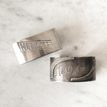 Pair of Vintage Silver Napkin Ring | Madame & Madame