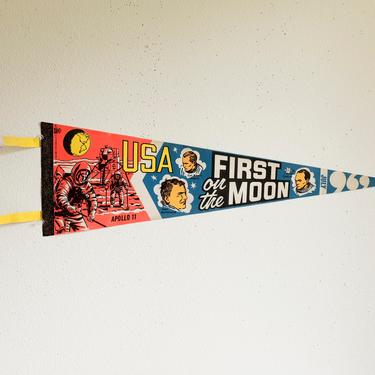 Apollo 11 Pennant // USA First on the Moon 