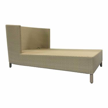 Barbara Barry for Baker McGuire Gray Woven Resin Outdoor Harbor Chaise Lounge