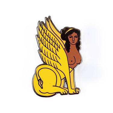 Sphinx Enamel Pin - Mythology Lapel Pin // Hard Enamel Pin, Cloisonn, Pin Badge 