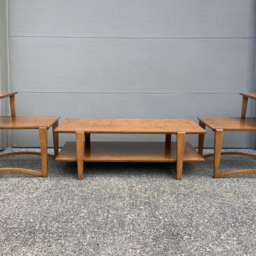 Vintage Coffee Table and End Tables Set 