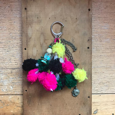 Fun Keychain-Colorful Tassel Purse Charm- Boho Chic Gift For Her- Bohemian Gifts- Nomadic- Gypset- Vintage Accessories- Turquoise Jewelry 