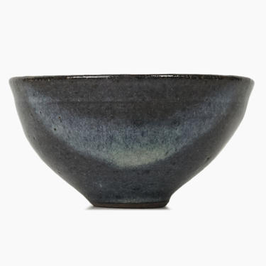 Miniature Ceramic Vase Round Shaped Blue Purple Violet 
