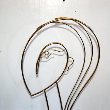 Petite Femme, brass &amp; steel Abstract Feminine / Woman Sculpture by C. Jere / Artisan House ~ Label ~ V. Good Condition ~ 33&amp;quot; tall 