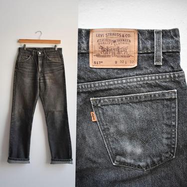 Vintage Faded Black Levis 517s Jeans 30x31 