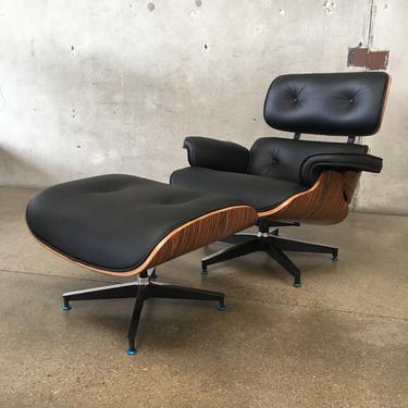 Mid Century Eames Lounge Chair With Ottoman