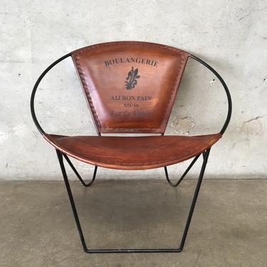 Modern Faux Leather Papasan Chair