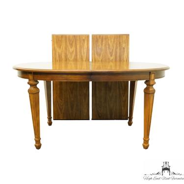 BERNHARDT FURNITURE Italian Neoclassical Tuscan Style 96" Oval Dining Table w. Bookmatched Top 111-203 