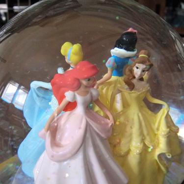 DISNEY, Princess Snow Globes Music Box, Cinderella, Snow White, Bel, Ariel 