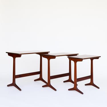 In the Works! Trio of Danish nesting tables by Erling Torvits