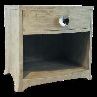Global Views Organic Modern Gray Washed Wood Bow Front Chest