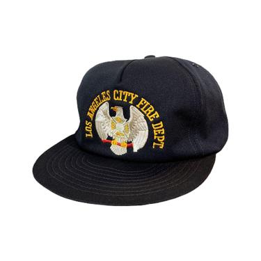 Vintage 90s LA City Fire Department Snapback Made in USA Los Angeles 