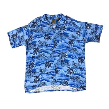 (L) Pineapple Connection Blue Hawaiian Shirt 073121 LM