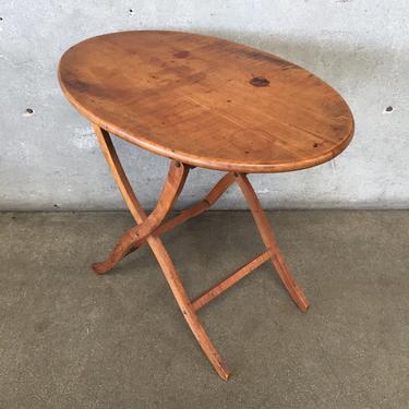 Vintage Maple Tilt Top Side Table