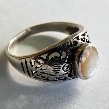 Vintage Sterling Moonstone Ring 