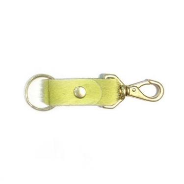 Chartreuse Cowhide Keychain