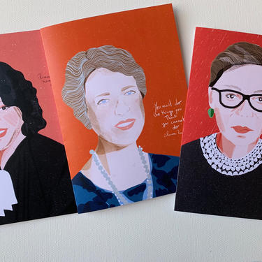 DC Royalty card set | Set of 3 blank cards | RBG | Eleanor Roosevelt | Sonia Sotomayor | Iconic women of DC 